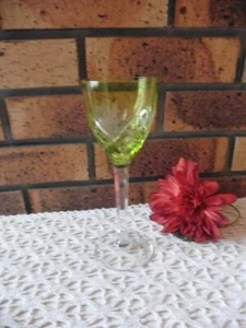 KRISTALL St LOUIS ROHMER MODELL CHANTILLY 1 GLAS HELLGRÜN H 21,5 CM GEWICHT 253g - Bild 1 von 4