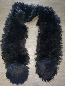 girls GYMBOREE black winter SCARF DRESSED UP one size fits most pompom balls  - Picture 1 of 1