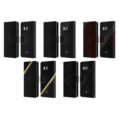 OFFICIAL ALYN SPILLER CARBON FIBER LEATHER BOOK WALLET CASE FOR HTC PHONES 1 - Image 1 of 4