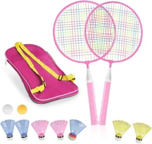 Kids' Badminton Set w/12 Shuttlecocks, Bag for Indoor/Outdoor Play - Picture 1 of 7