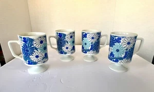 Vintage Set (4) EUC Blumensockel Tassen Tassen MCM Kaffee Retro Mod 60er 70er Jahre - Bild 1 von 10