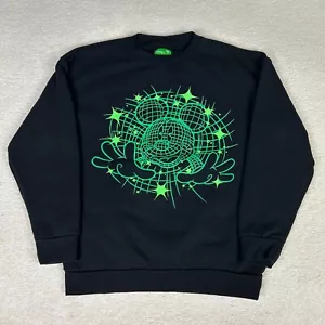 Faze Clan Disney Suéter Para Hombres Grande Negro Verde Rejilla Vórtice Cuello Redondo Sudadera - Imagen 1 de 9