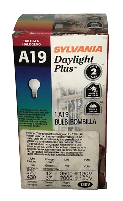 SYLVANIA 42A/HAL/F DAYLIGHT PLUS LIGHT BULB - 130V - Image 1 of 4