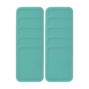 10 Replacement Lid for 6-CUP Pyrex Cover Rectangle (6.75" x 8.75") TURQUOISE - Picture 1 of 1