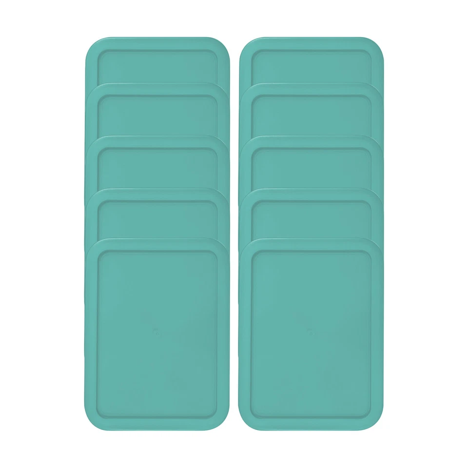 10 Replacement Lid for 6-CUP Pyrex Cover Rectangle (6.75" x 8.75") TURQUOISE - Image 1 of 1