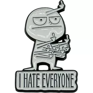 I Hate Everyone Enamel Pin Funny Offensive Humor Lapel Pin Badge Brooch - Picture 1 of 4