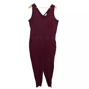 Calvin Klein Womens XL Acid Wash Jumpsuit Jogger Leg Sleeveless Elastic Waist - Picture 1 of 6