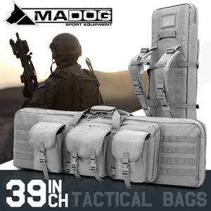 40" Double Long Gun Bag Rifle Soft Case Pistol Storage Carry Bag Range Backpack - Picture 1 of 13