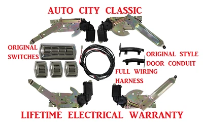 1955 1956 1957 Chevy and Pontiac Power Window Kit 2 Door Hardtop Foto 1 de 4