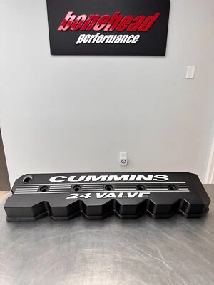 Dodge Ram 1998-2002 turbo diésel 5,9 L Cummins cubierta de válvula recubierta textura negra Foto 1 de 4
