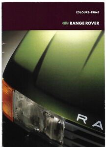 Range Rover Colour & Trim 1997-98 UK Market Brochure