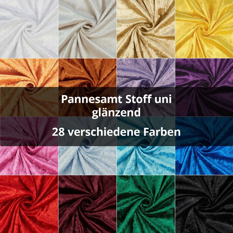 Pannesamt Stoff glänzend, Karneval/Fasching, Kostümstoff uni (Meterware ab 50cm) - Bild 1 von 1