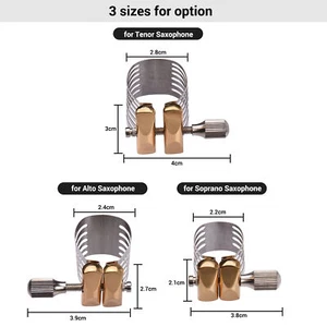 Saxofón de ligadura de saxo tornillo único para saxofón alto/tenor/soprano H0Q2 - Imagen 1 de 19