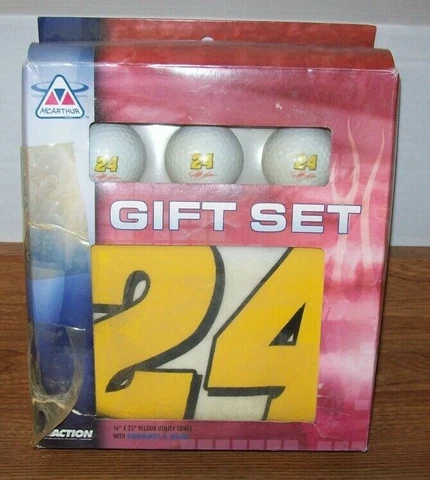 JEFF GORDON #24 SET OF 3 GOLF BALLS & TOWEL SET BRAND NEW!!!! Cover