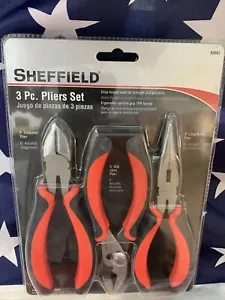 Plier Set 3 Piece side cutters Needle Nose 6" Slip Joint Pliers Sheffield 60087 - Bild 1 von 3