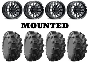 Kit 4 Interco Vampire II 2 Tires 28x9-14 on Raceline Trophy Matte Black 1KXP - Picture 1 of 5