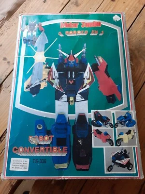 VINTAGE Ancien robot Super Jumbo cabriolet chasseur TS-336 en boite Toy - Photo 1/4