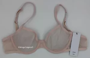Neu mit Etikett Calvin Klein QF1680 "Sheer Marquisette" Soft Cup Demi Logo BH Baby Pink 36A - Bild 1 von 8