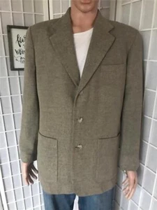 $185 NEW Vintage Men's Perry Ellis 40M Cotton Blend Sepia Brown Business Blazer - Picture 1 of 8