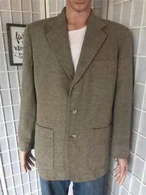 $185 NEW Vintage Men's Perry Ellis 40M Cotton Blend Sepia Brown Business Blazer - Image 1 of 4