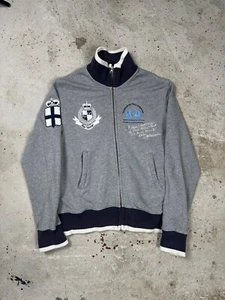Felpa Vintage Y2K La Martina Argentina Full Zip Grigio - Foto 1 di 13