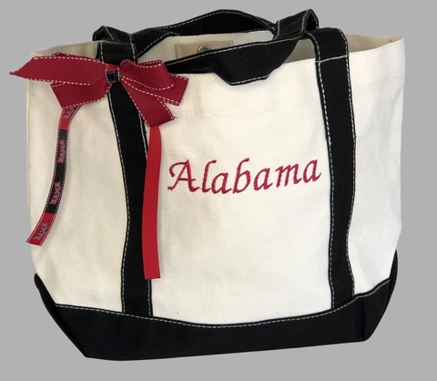 Chestnut Hill Alabama Crimson Tide canvas bag purse tote snap closure zip pocket Cover