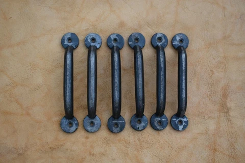 antique style door gate handle cast iron vintage cast pull drop handle 6 pcs Cover