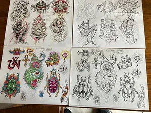 Tattoo flash Michael Fitts 94, by Wizard's Advance Tattooing 2ea - Picture 1 of 1