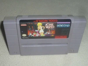 SUPER NINTENDO SNES SPIEL NUR CARTRIDGE COOL WORLD CART VIDEO  - Bild 1 von 2