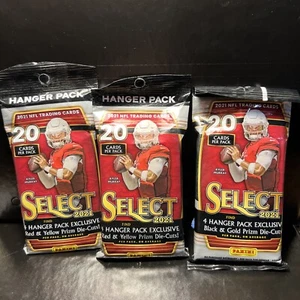 3X 2021 Panini Select Football Hanger Packs (Die Cuts: Red&Yellow Black/Gold) - Picture 1 of 1