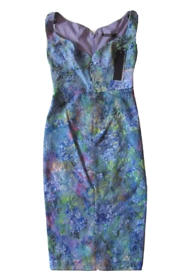 NWT Black Halo Ally in Crystal Morning Stretch Jacquard Sheath Dress 0 $345 - Image 1 of 4