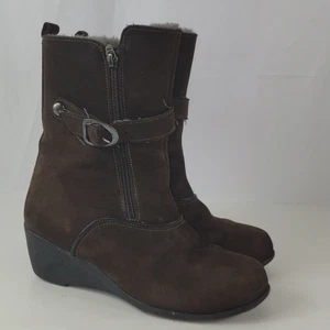 Pajar Suede Leather Wedges Women's Winter Boots Size 7 - Picture 1 of 12