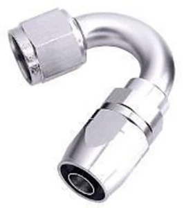 Aeroflow AF505-20S Alloy 150 Deg Hose End -20AN Silver Cutter Style Full Swive - Picture 1 of 4