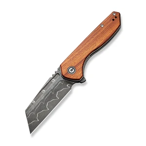 Civivi Knife ExOne Liner Lock C23036-DS1 Wood Damascus Steel Pocket Knives - Picture 1 of 9