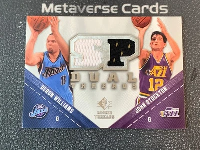 Camiseta deportiva 2008-09 SP Rookie Threads Deron Williams John Stockton Dual Threads Foto 1 de 2