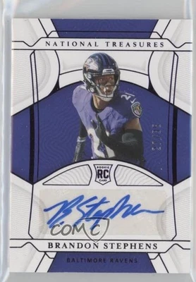 2021 National Treasures Signatures Purple /35 Brandon Stephens Rookie Auto RC - Image 1 of 2