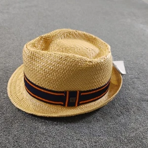 Quiksilver Fedora Hat Mens Small To Medium Beige Natural Straw Band Summer - Picture 1 of 10