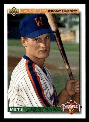 1992 Upper Deck Jeromy Burnitz #65 Pittsfield Mets - Image 1 of 2