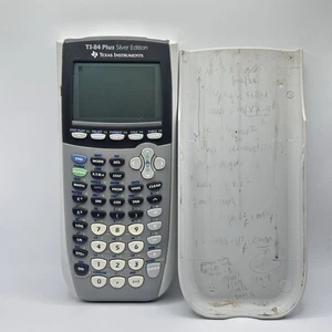 Texas Instruments TI-84 Plus Silver Edition Graphing Calculator w Cover - Tested - Picture 1 of 5