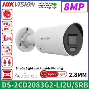 Hikvision DS-2CD2083G2-LI2U/SRB 8MP AcuSense POE IP Bullet Camera 2.8mm In Mic - Picture 1 of 10
