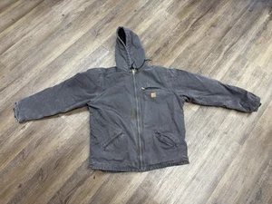 Giacca Carhartt Detroit uomo XLT grigia tela sherpa foderata con cappuccio J141-029 - Foto 1 di 8