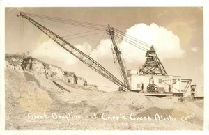 1940s Cripple Creek Alaska Giant Dragline occupation RPPC Postcard 25-11245 - Picture 1 of 2