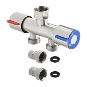 Water Diverter Valve with Two Outlets for Washing Machines and Toilets - Picture 1 of 47