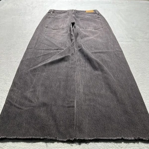 Jeans donna Y2k anni 2000 Beyond Baggy 27 28x26 orli grezzi canna Hamilton largo nero - Foto 1 di 14