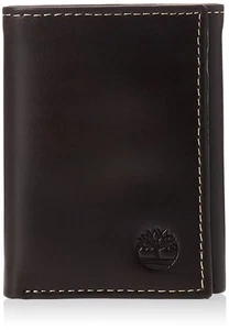 Men's Leather Trifold Wallet With Id Window, Brown (Cloudy), One Size - Picture 1 of 7