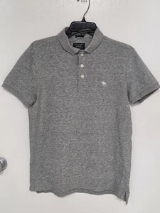 Abercrombie & Fitch Men's Polo Shirt Gray Relaxed Short Sleeve Size S - Picture 1 of 5