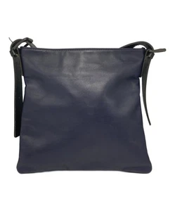 BOTTEGA VENETA Intrecciato Leather Shoulder Bag in Navy - Picture 1 of 9