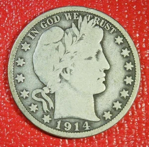 Barber Half Dollar 1914 - schöne seltene Münze - geringe Auflage!! - Bild 1 von 2