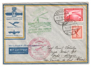GERMANY Cover GRAF ZEPPELIN Air *6.SÜDAMERIKAFAHRT* 1932 Brazil LIGHTHOUSE KZ286 - Picture 1 of 11