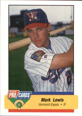 Mark Lewis 1994 Fleer ProCards #3917 RC Vermont Expos *AutographDen* Foto 1 de 2